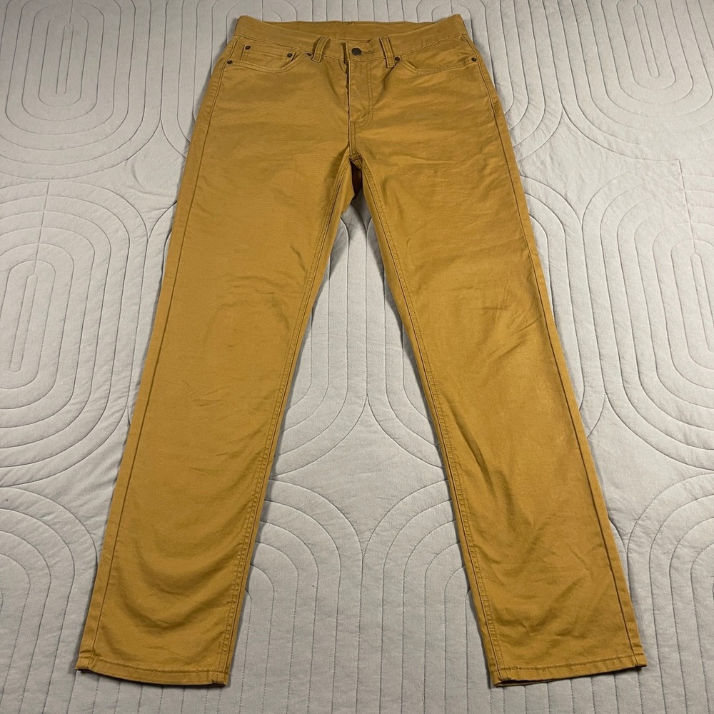 Levis 541 Athletic Taper Pants Mens 32x34 Brown Mustard Chino Twill Khakis